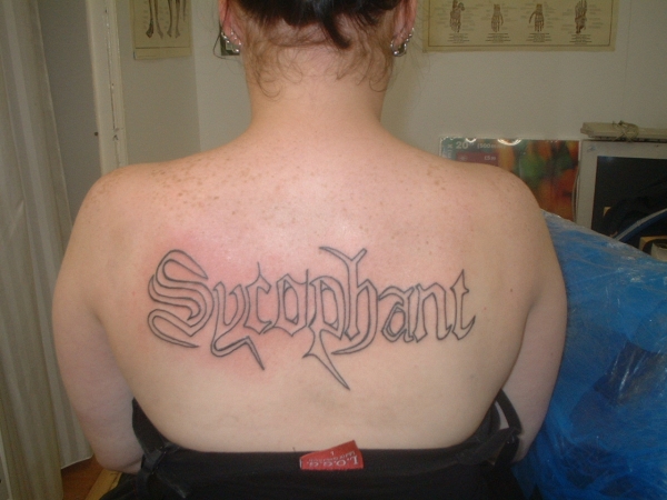 Sycophant tattoo
