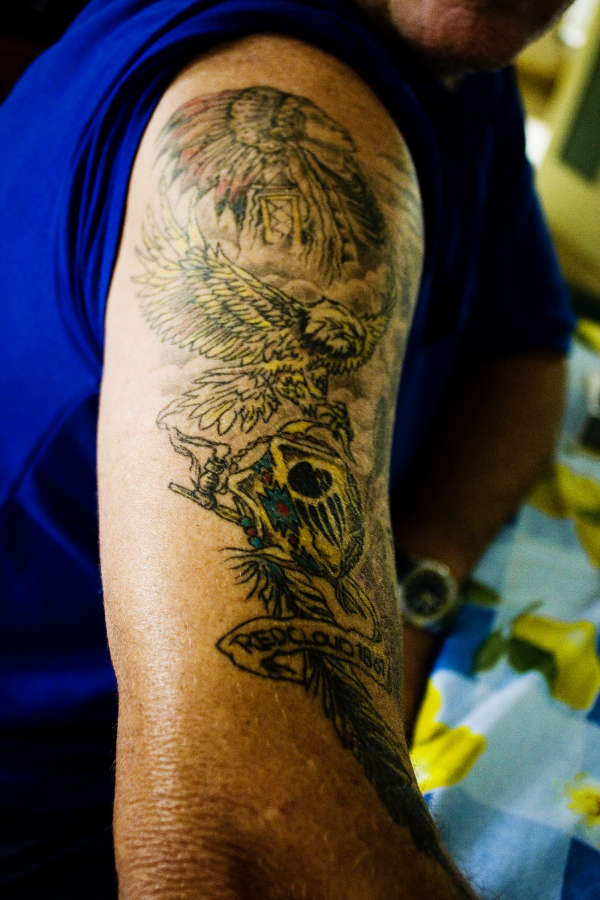 Life and nature  American Indian culture tattoo