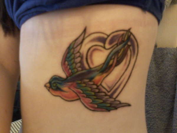 My swallow, two days after. tattoo