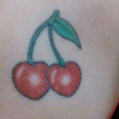 For the cherry I lost and the one I'll always have tattoo