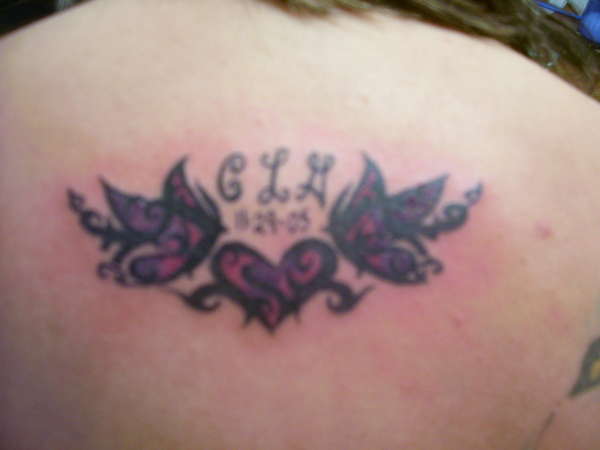 tribal butterflies tattoo