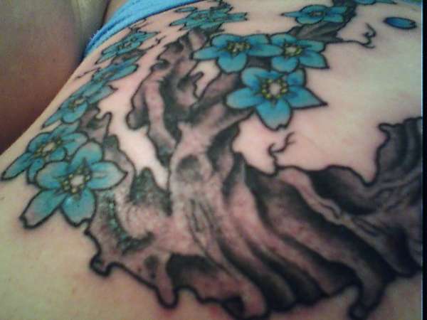 close up forget-me-nots tattoo