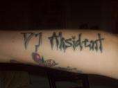 DJ Aksident tattoo