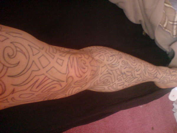 my leg so far tattoo