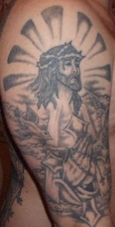 relgious sleve tattoo