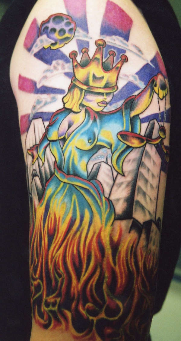 Burning Queen tattoo