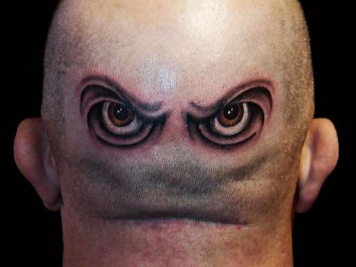 Eyes in the back of your head tattoo