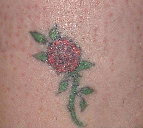 Rose on my ankle tattoo