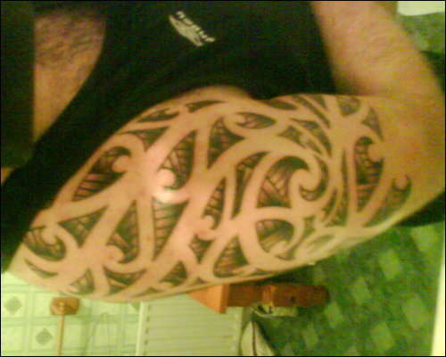 maori free hand tattoo
