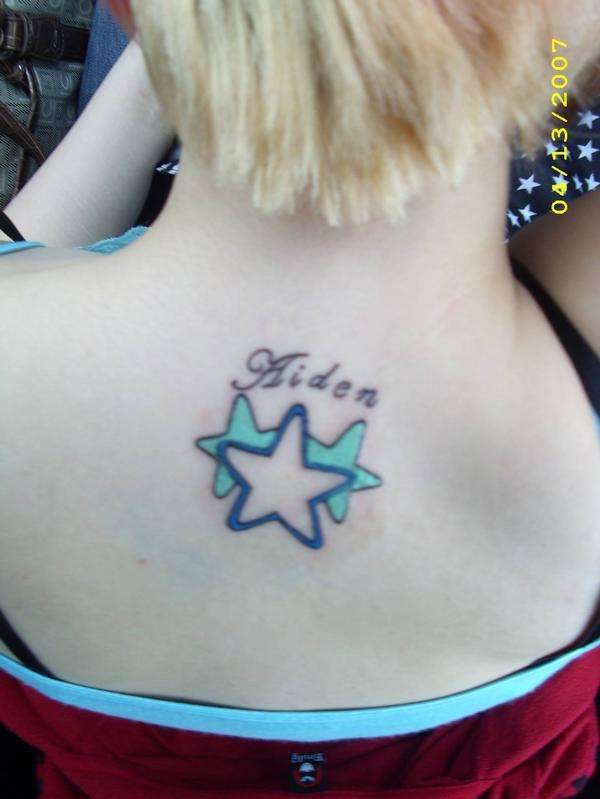 Aiden's Stars tattoo