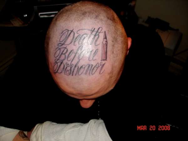TATTOOED MY BOY'S HEAD tattoo