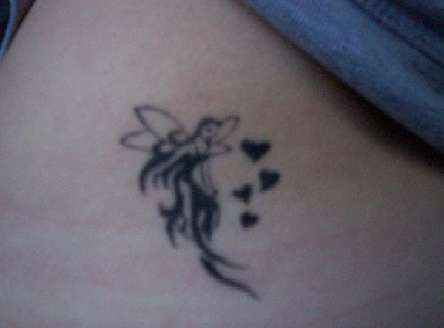 Fairy & hearts tattoo