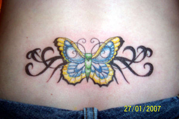 another butterfly tribal tattoo