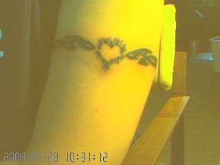 tribal heart armband tattoo