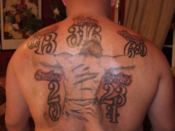 jesus with proverbs tattoo