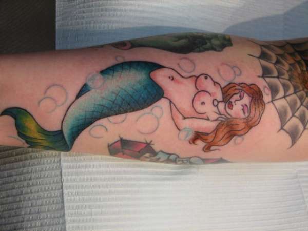 Mermaid (part of ongoing sleeve) tattoo
