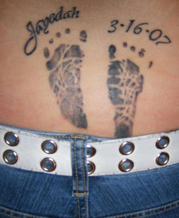 My Daughter's Footprints tattoo