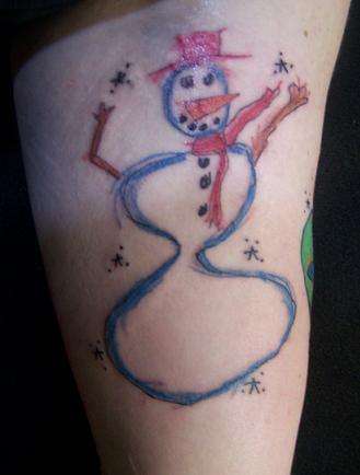 My snowman tattoo