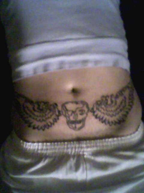 skull & wings tattoo