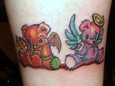 angel teddy bear tattoos