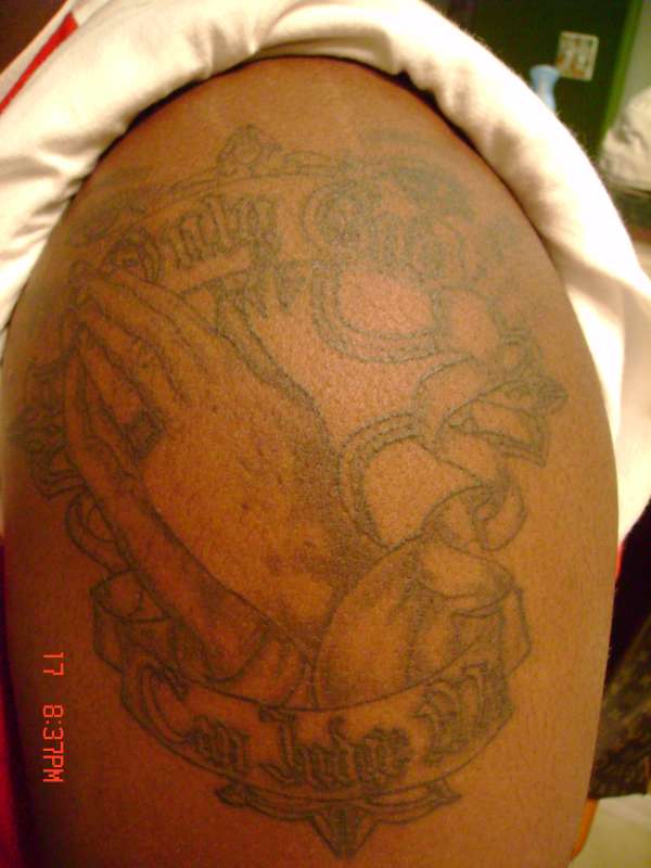 Only god can judge me cross tattoo