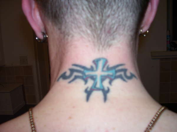 tribal cross tattoo
