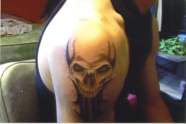 Skull and Tribal tattoo