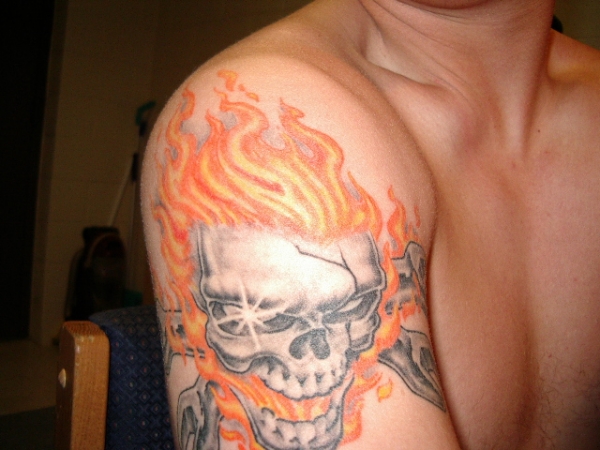 whicked skull tattoo