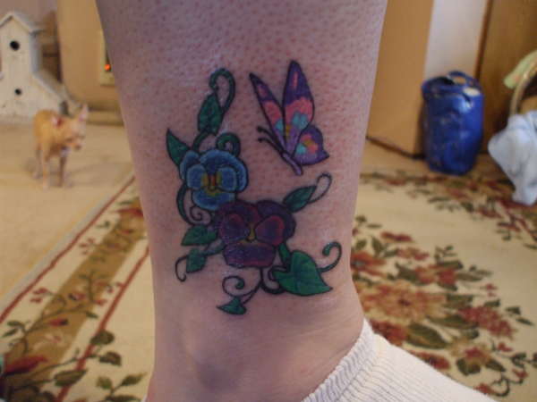 my beautiful pansies tattoo