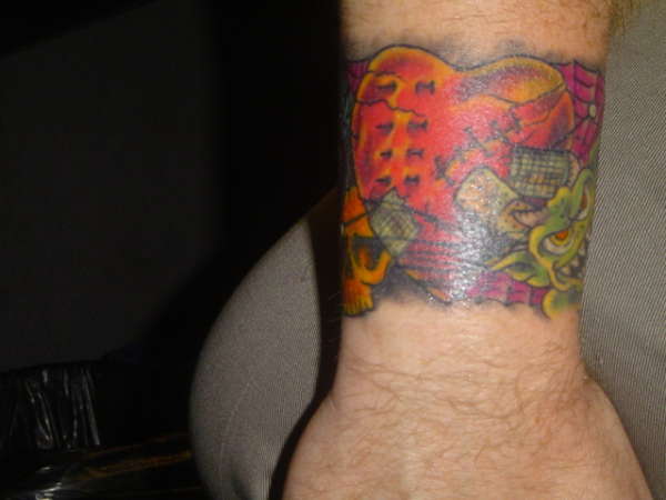 Wrist inspired by Rob Zombie #5 tattoo