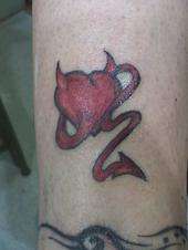 Devil heart tattoo
