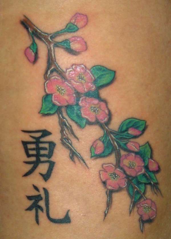 Cherry Blossoms Kanji tattoo