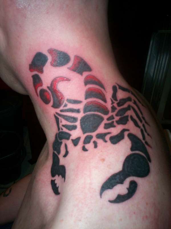 Tribal scorpion tattoo