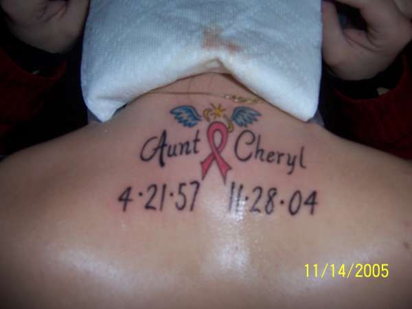 My Angel/breast cancer tattoo