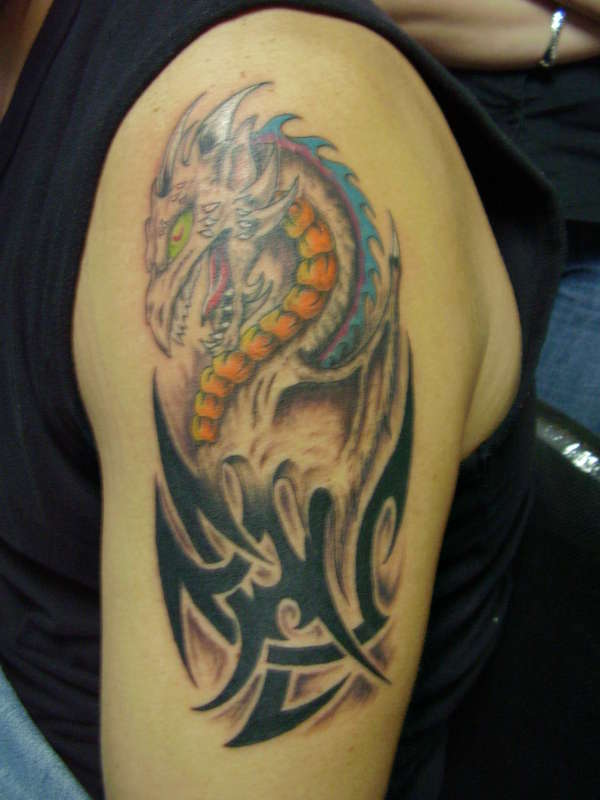 dragon tribal tattoo