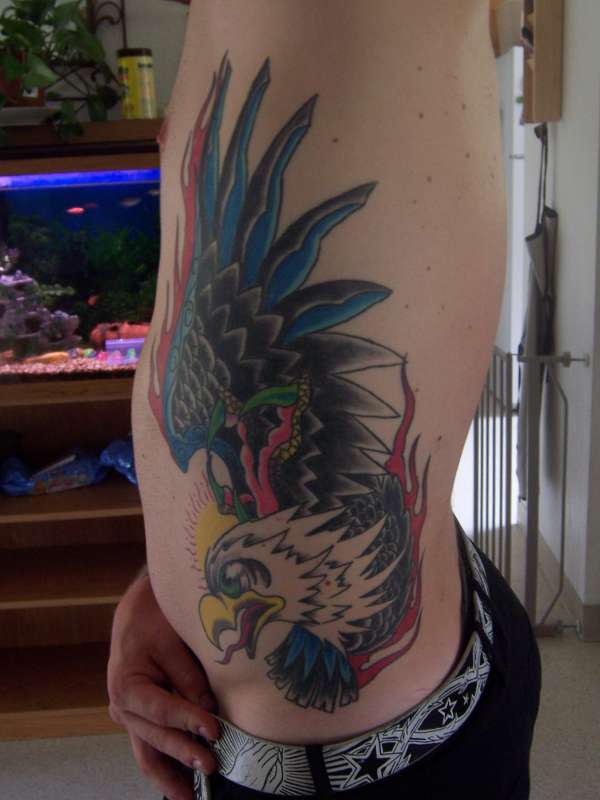 Neo-traditional eagle tattoo