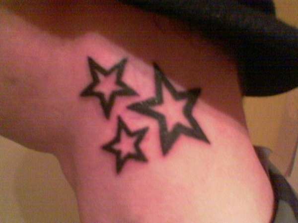 three tribal stars tattoo