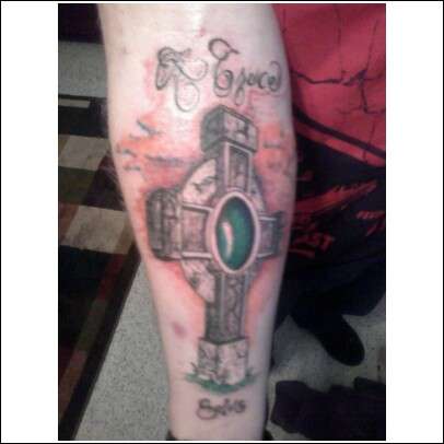Bad ass celtic cross tattoo