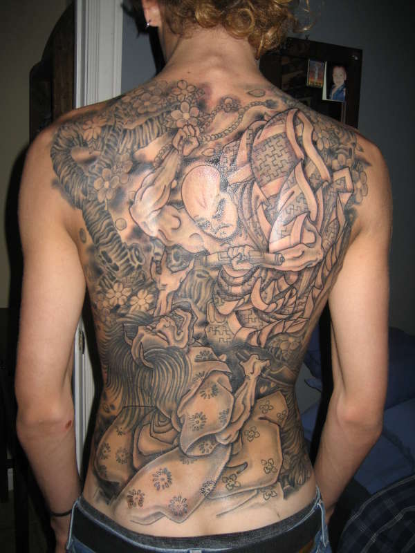 My back piece Done! tattoo