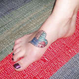 Heart on my foot tattoo
