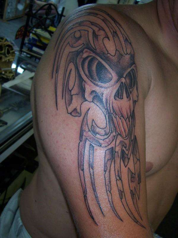 Skull Tribal tattoo