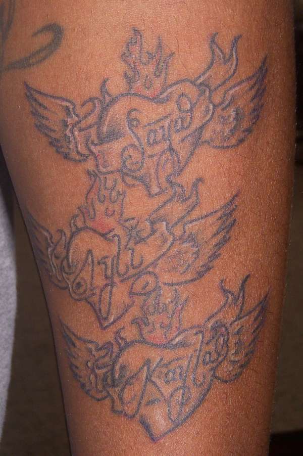 Childrens names tattoo