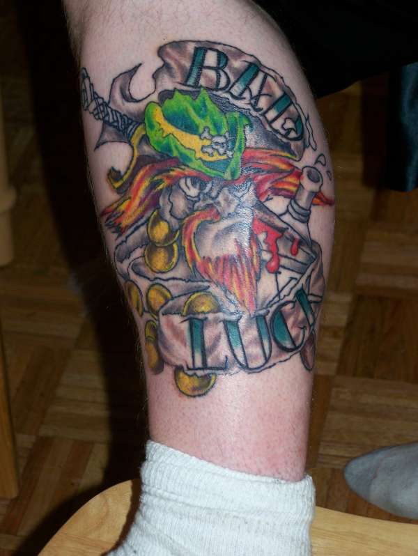 Leprechaun colored in tattoo