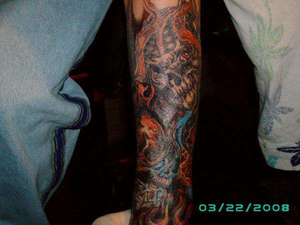 arm piece tattoo