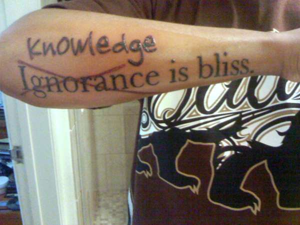 knowledge is bliss tattoo