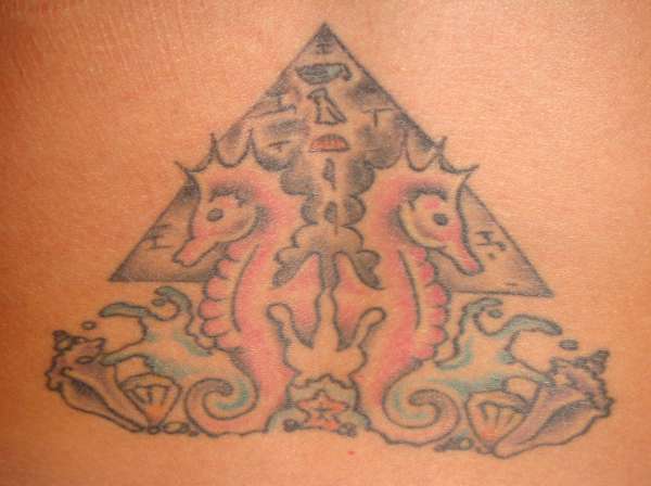 Pyramid seahorse tattoo tattoo