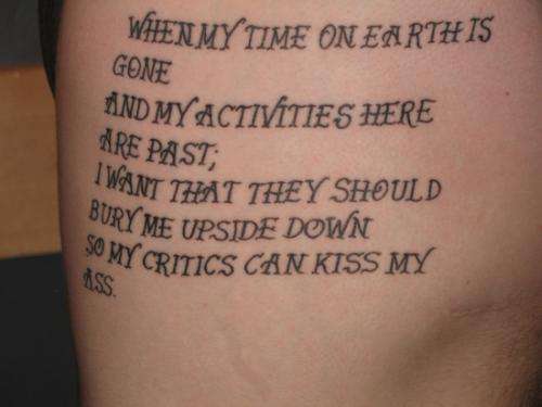 Bobby Knight Quote tattoo