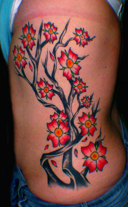 cherry blos tree tattoo