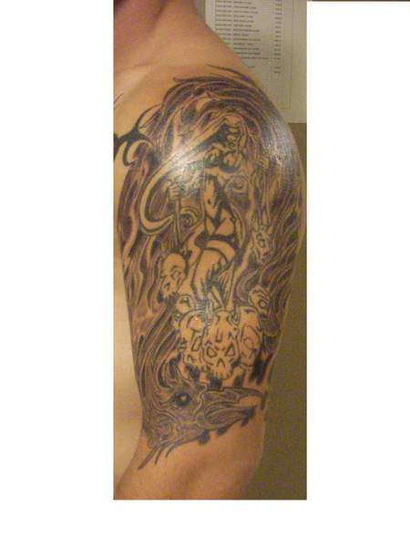 left half sleeve tattoo