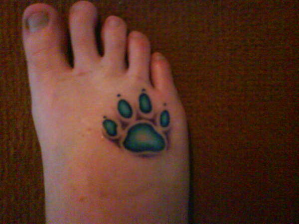 cat paw tattoo